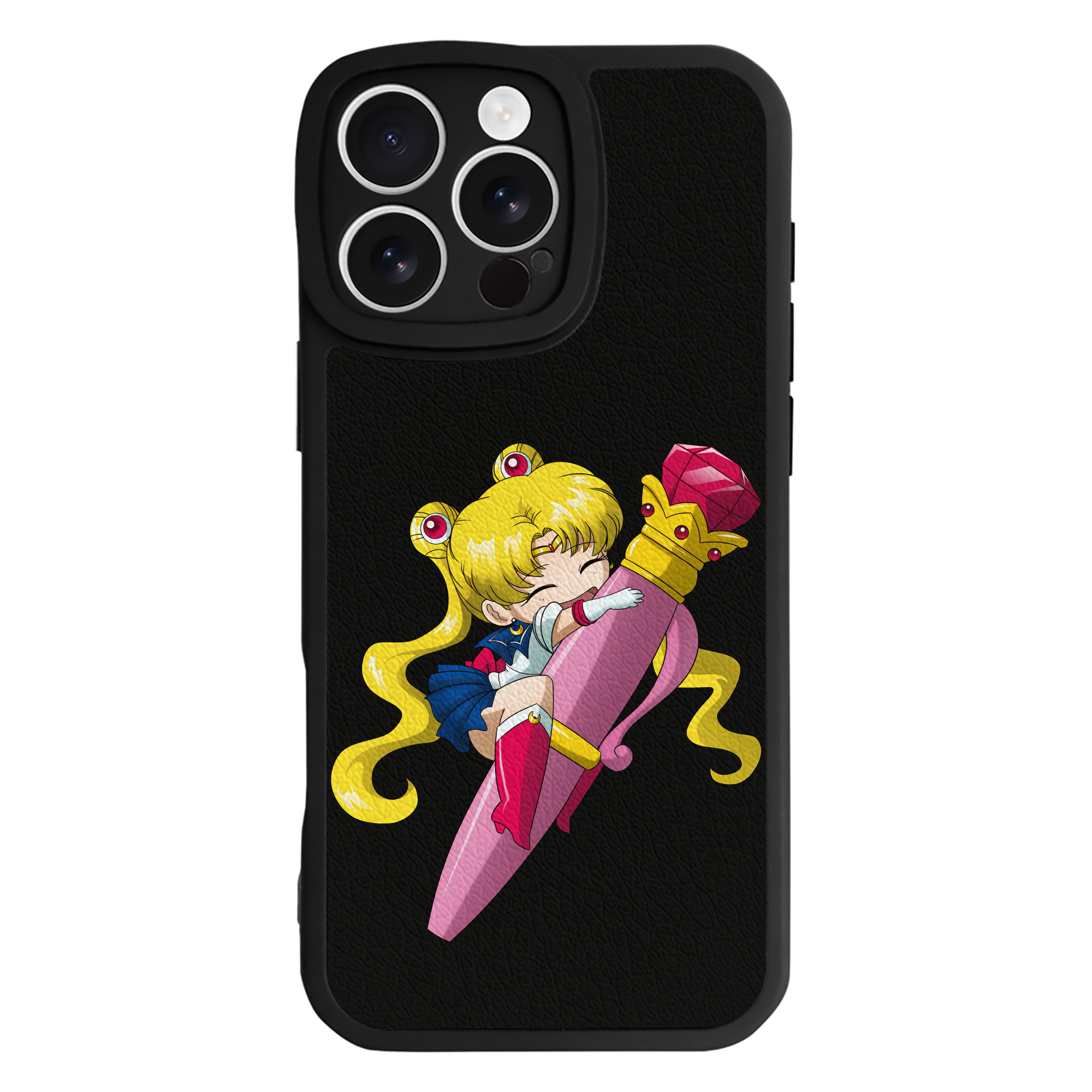 （画像用） 美少女戦士セーラームーン 月野 うさぎ つきの うさぎ Sailor Moon Tsukino Usagi 【iPhone 16シリーズ対応】シリコンスマホケース（レザー調） 材質：シリコン